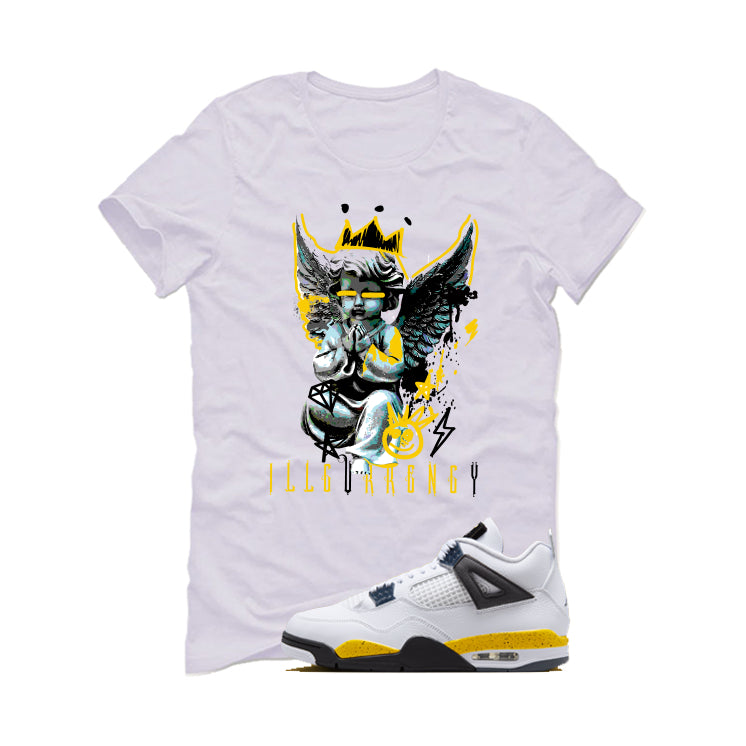 Air Jordan 4 Tour Yellow Matching T-Shirt Graffiti Angel