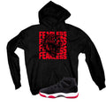 Air Jordan 11 Bred Velvet Black T-Shirt (Fearless Tiger)