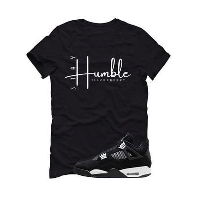 Air Jordan 4 White Thunder Black T-Shirt (Stay Humble)| illcurrency