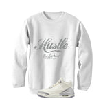 Air Jordan 3 WMNS Sail White T-Shirt (Hustle By Any Means)| illcurrency