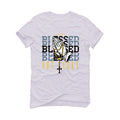 AIR JORDAN 13 “BLUE GREY” | illcurrency White T-Shirt (Blessed not lucky)