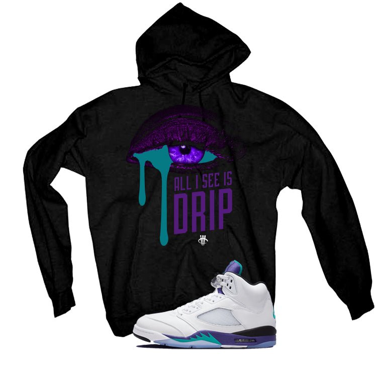 Air Jordan 5 OG Grape Black T-Shirt (All I See Is Drip)| illcurrency