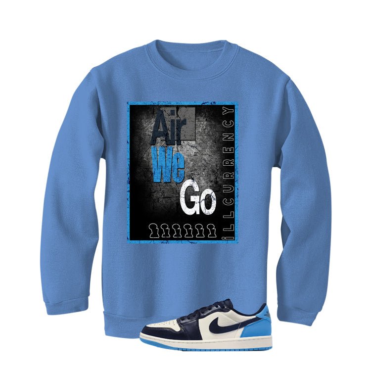 Nike Air Jordan 1 Low OG Obsidian Carolina Blue T-Shirt (Air We Go)| illcurrency