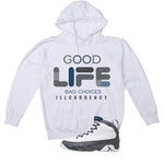 Air Jordan 9 Flint Grey Matching T-Shirt, Sweatshirts & Hoodies White T-Shirt (Bad Choices)| illcurrency