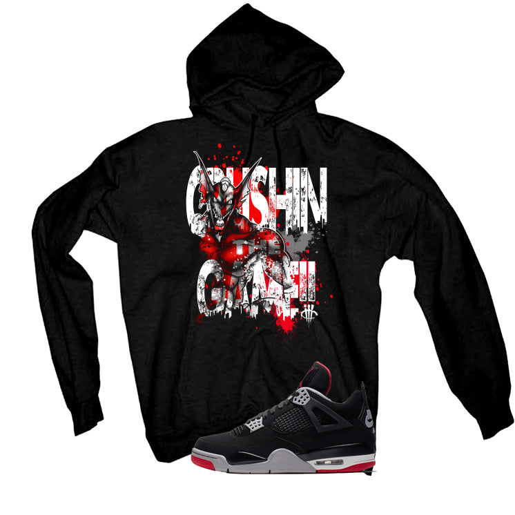 Air Jordan 4 Bred Matching T-Shirt Black T-Shirt (Crushin the Game)| illcurrency