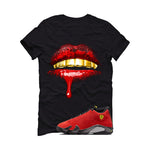 Air Jordan 14 Ferrari Black T-Shirt (Lips)| illcurrency
