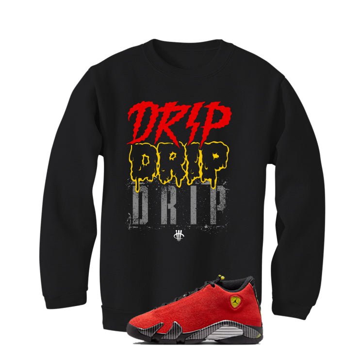 Air Jordan 14 Ferrari Black T-Shirt (Drip Drip)| illcurrency