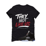 Air Jordan 5 Black Metallic Reimagined Black T-Shirt (They not like us)| illcurrency