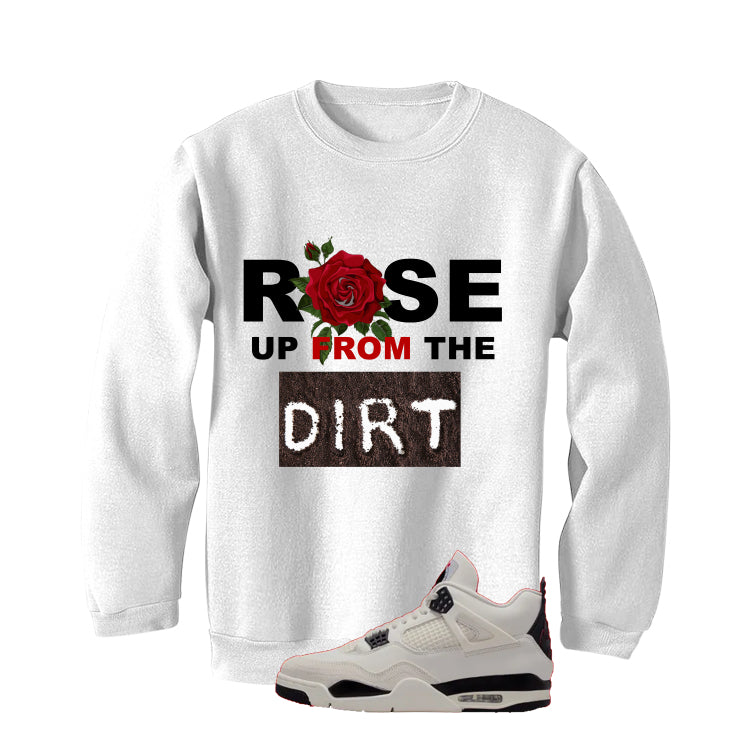 Air Jordan 4 Flight Club Matching T-Shirt, Sweatshirts & Hoodies White T-Shirt (Rose from the bottom)| illcurrency
