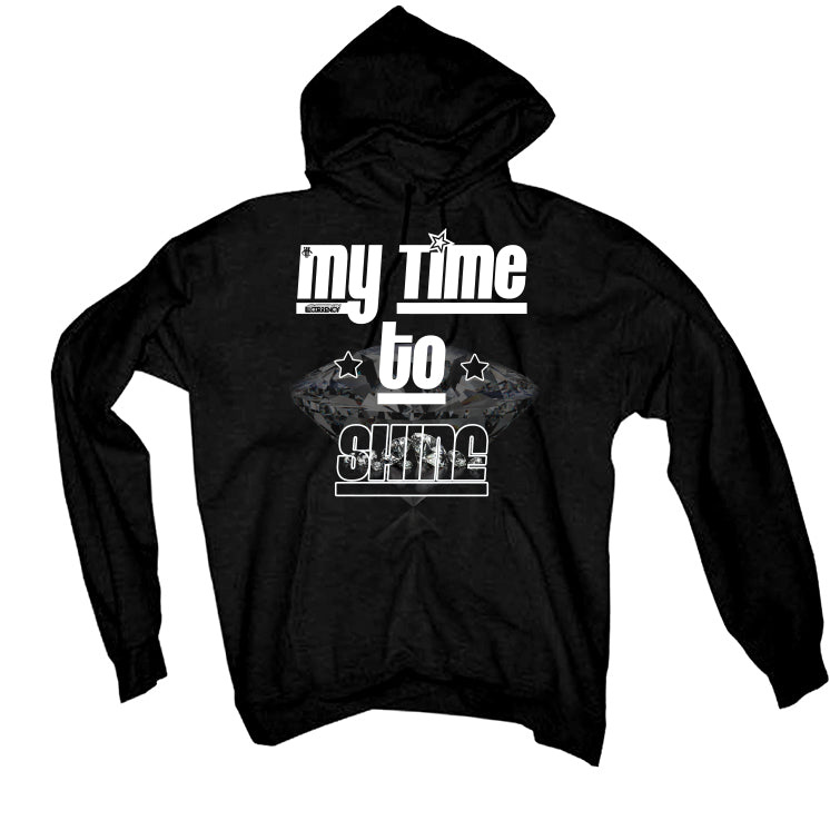 Air Jordan 4 Black Cat Matching T-Shirt, Sweatshirts & Hoodies Black T-Shirt (My Time To Shine)| illcurrency