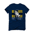 Nike Dunk Low “Michigan” | illcurrency Navy Blue T-Shirt (Blessed not lucky)
