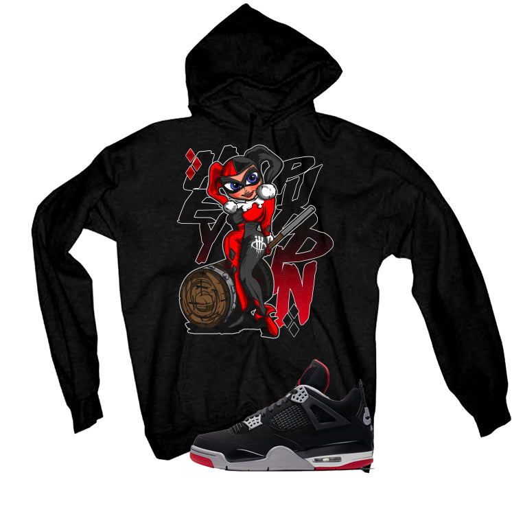 Air Jordan 4 Bred Matching T-Shirt Black T-Shirt (Hey Puddin!!)| illcurrency