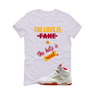 Air Jordan 5 Sunset Matching T-Shirt Love Is Fake