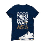 Nike SB x Air Jordan 4 Navy Navy Blue T-Shirt (Good Things)| illcurrency