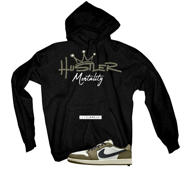 Air Jordan 1 Low OG Medium Olive Matching T-Shirt, Sweatshirts & Hoodies Black T-Shirt (Hustler Mentality)| illcurrency