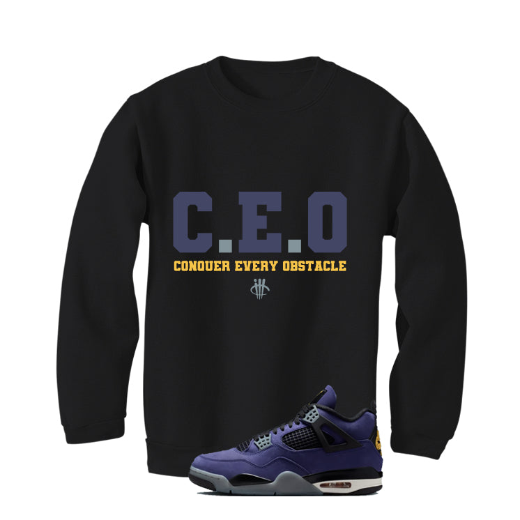 Air Jordan 4 OG Lakers Matching T-Shirt, Sweatshirts & Hoodies Black T-Shirt (Ceo)| illcurrency