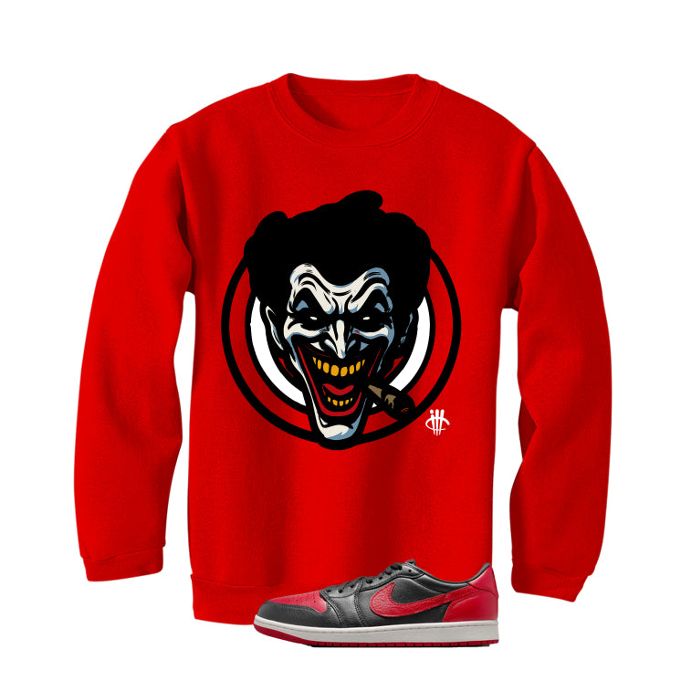 Air Jordan 1 Low OG Banned Matching T-Shirt, Sweatshirts & Hoodies Red T-Shirt (Joke The Joker)| illcurrency