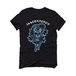 Air Jordan 7 “Chambray” | illcurrency Black T-Shirt (Snake skeleton rose)