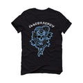 Air Jordan 7 “Chambray” | illcurrency Black T-Shirt (Snake skeleton rose)