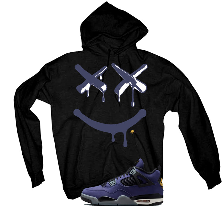 Air Jordan 4 OG Lakers Matching T-Shirt, Sweatshirts & Hoodies Black T-Shirt (Happy Drip)| illcurrency