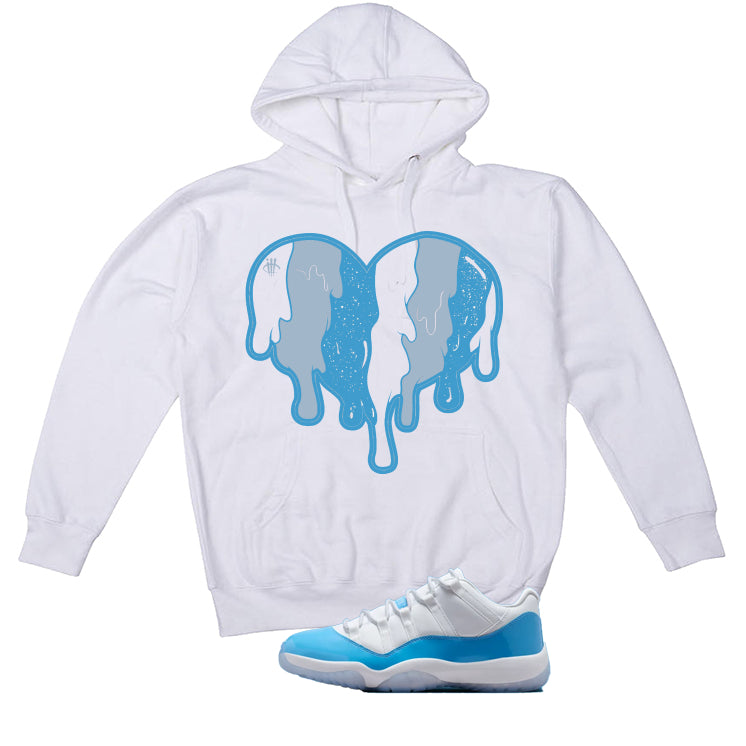 Air Jordan 11 Low University Blue Matching T-Shirt, Sweatshirts & Hoodies White T-Shirt (Heart)| illcurrency