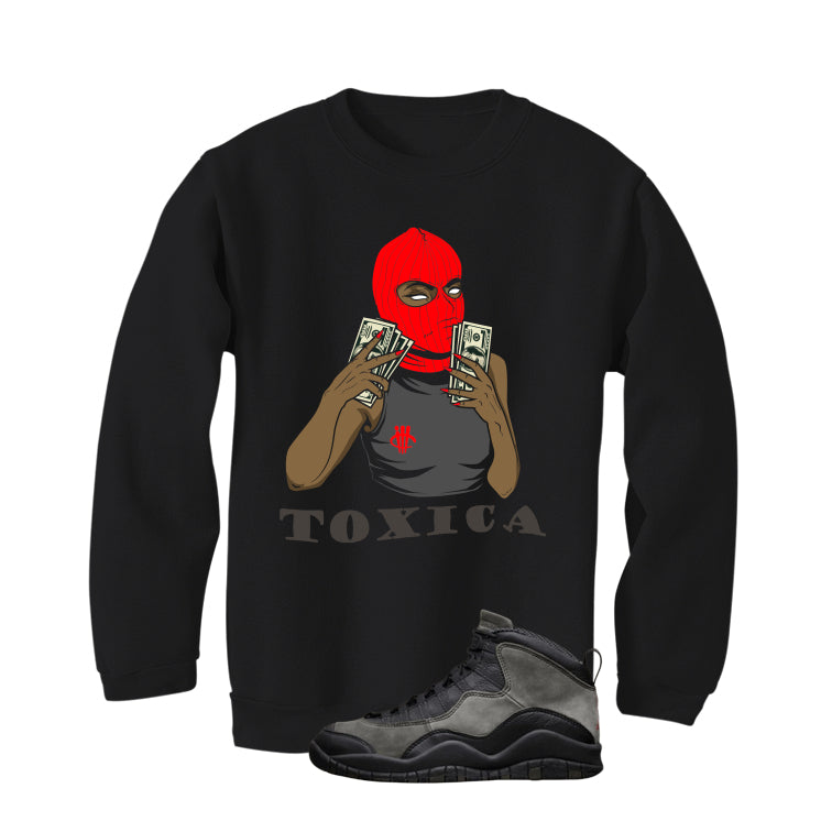 Air Jordan 10 Shadow Matching T-Shirt, Sweatshirts & Hoodies Black T-Shirt (Toxica)| illcurrency