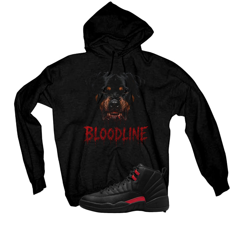 Air Jordan 12 Bloodline Matching T-Shirt, Sweatshirts, & Hoodies Black T-Shirt (Bloodline)| illcurrency
