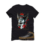 Air Jordan 9 Olive Black T-Shirt (Graffiti Angel)| illcurrency