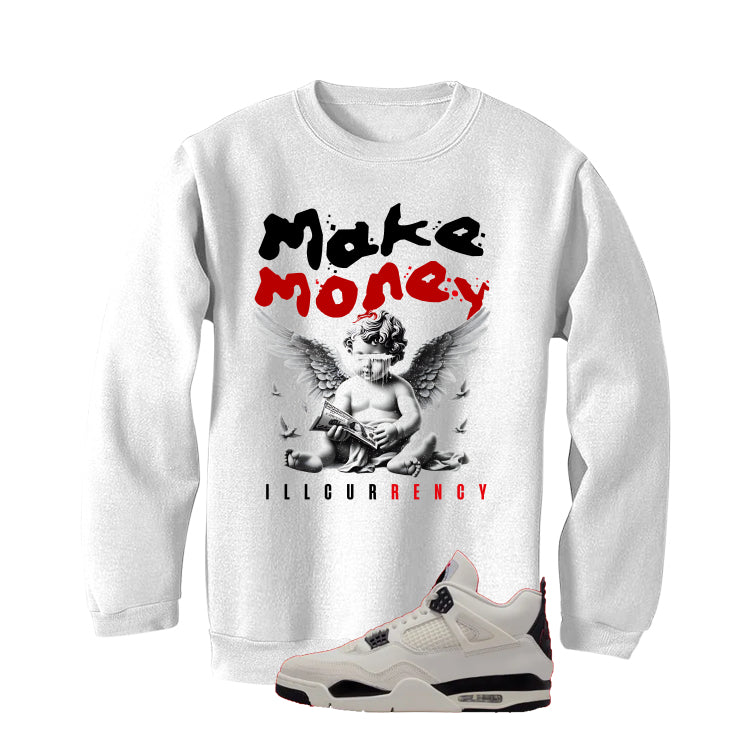 Air Jordan 4 Flight Club Matching T-Shirt, Sweatshirts & Hoodies White T-Shirt (Make Money)| illcurrency