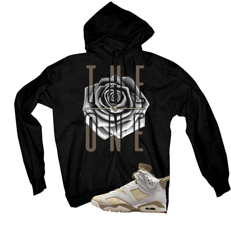 Air Jordan 6 Sail/Neutral Olive Matching T-Shirt, Sweatshirts & Hoodies Black T-Shirt (The One)| illcurrency