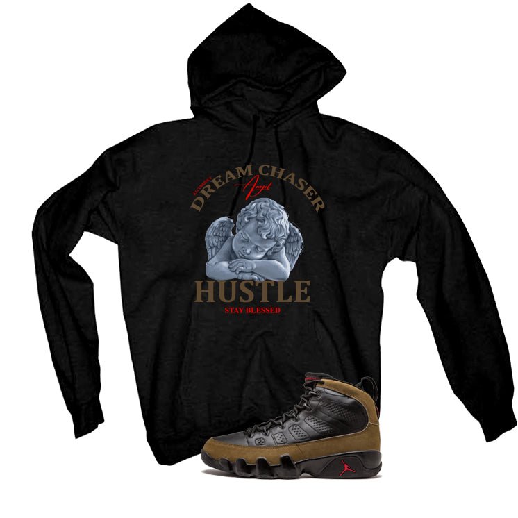 Air Jordan 9 Olive Black T-Shirt (Dream Chaser Angel)| illcurrency