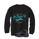 Air Jordan 11 Gamma Blue Matching T-Shirt, Sweatshirts & Hoodies Black T-Shirt (Authentic)| illcurrency