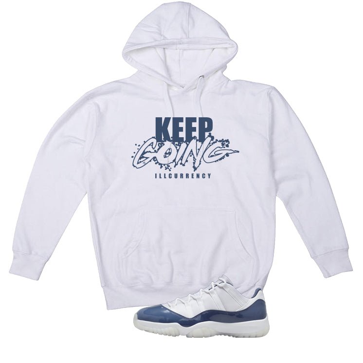 Air Jordan 11 Low Diffused Blue White T-Shirt (keep Going)| illcurrency