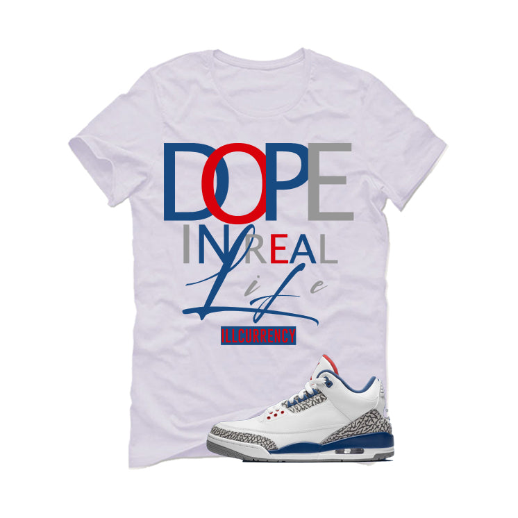 Air Jordan 3 True Blue Matching T-Shirt White T-Shirt (DOPE)| illcurrency