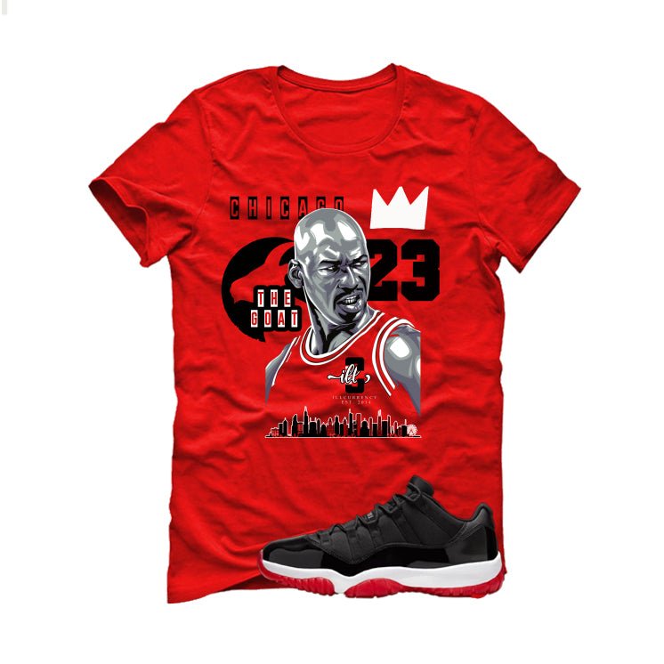 Air Jordan 11 Low Bred Red T-Shirt (The Goat)| illcurrency