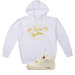 Air Jordan 4 WMNS “Metallic Gold” | illcurrency White T-Shirt (Authentic)