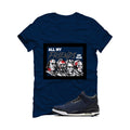 Levi’s x Air Jordan 3 Rigid Matching T-Shirt, Sweatshirts & Hoodies Navy Blue T-Shirt (All My Friends Are Dead)| illcurrency