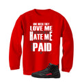 Air Jordan 12 Bloodline Matching T-Shirt, Sweatshirts, & Hoodies Red T-Shirt (Paid)