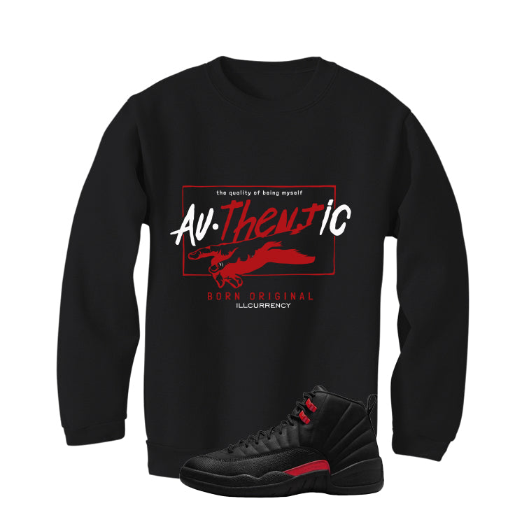 Air Jordan 12 Bloodline Matching T-Shirt, Sweatshirts, & Hoodies Black T-Shirt (Authentic)| illcurrency