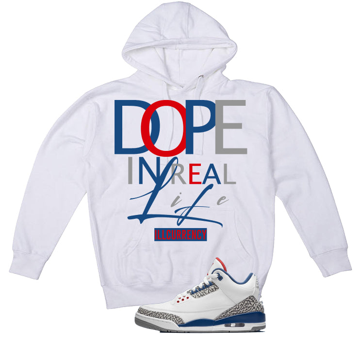 Air Jordan 3 True Blue Matching T-Shirt White T-Shirt (DOPE)| illcurrency