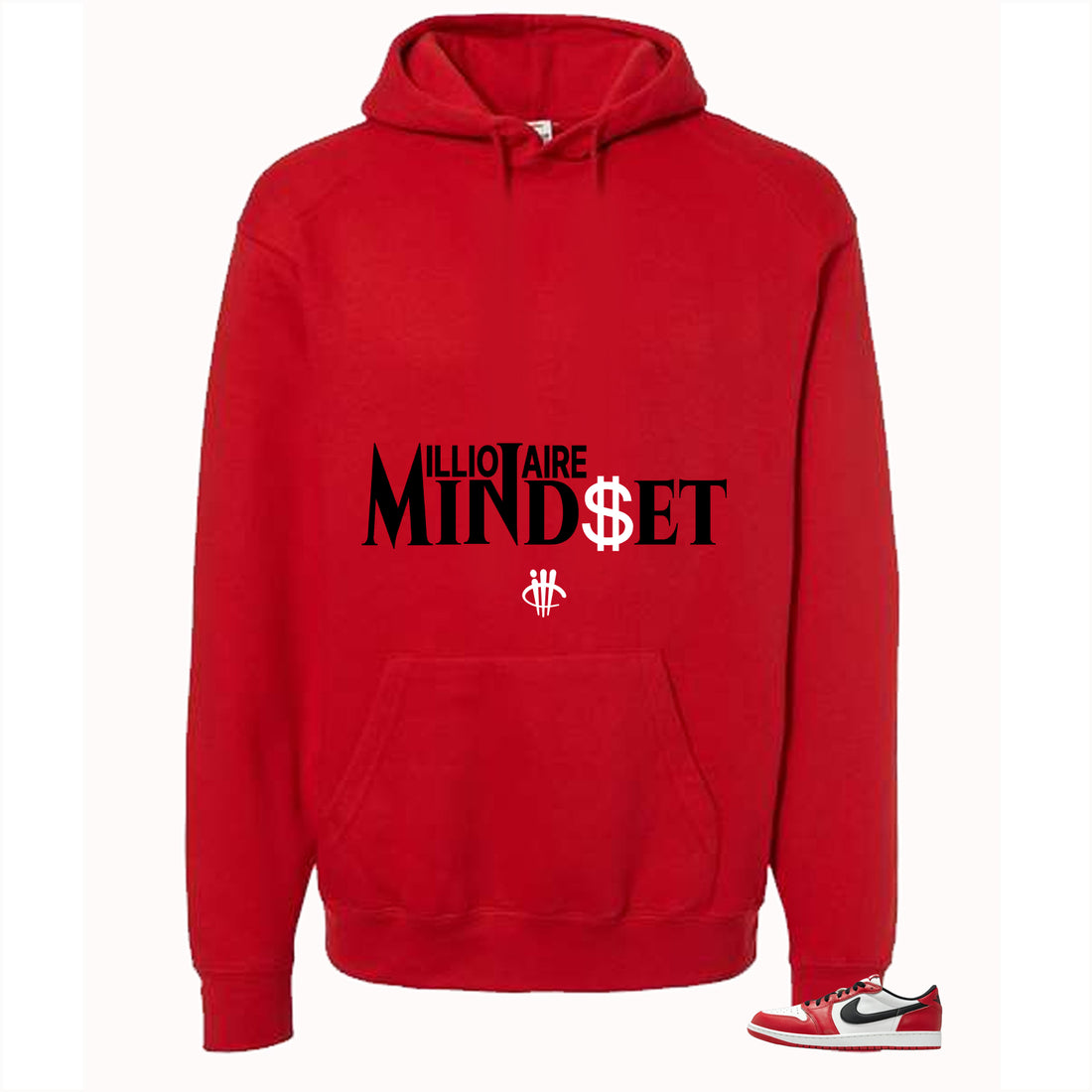 Air Jordan 1 Low OG Chicago Matching T-Shirt, Sweatshirts & Hoodies Red T-Shirt (Millionaire Mindset)| illcurrency