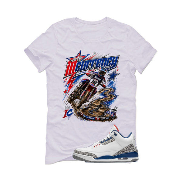 Air Jordan 3 True Blue Matching T-Shirt White T-Shirt (illcurrency motocross)| illcurrency