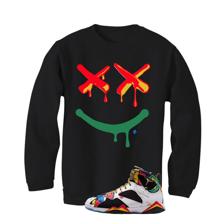 Air Jordan 7 Miro Matching T-Shirt Black T-Shirt (Happy Drip)| illcurrency