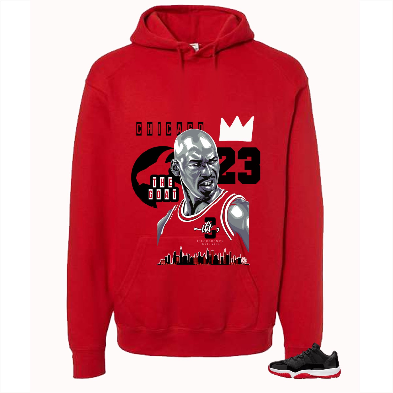 Air Jordan 11 Low Bred Red T-Shirt (The Goat)| illcurrency