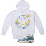 Air Jordan 4 Denim Worn Blue White T-Shirt (Smile)| illcurrency