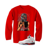 Air Jordan 5 Fire Red Black Tongue Red T-Shirt (By Any Means)| illcurrency