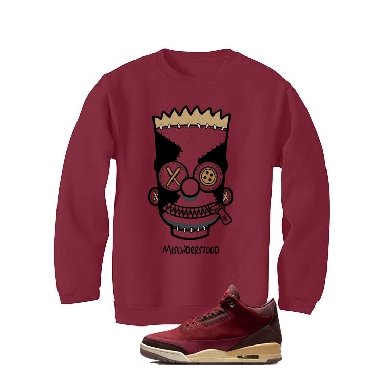 Air Jordan 3 OG Bin 23 Matching T-Shirt Maroon T-Shirt (Misunderstood)| illcurrency