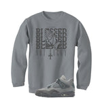 Air Jordan 4 Paris Olympics Grey T-Shirt (Blessed not lucky)| illcurrency