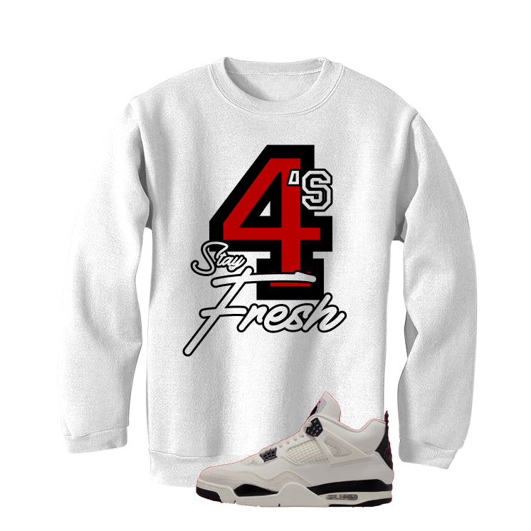 Air Jordan 4 Flight Club Matching T-Shirt, Sweatshirts & Hoodies White T-Shirt (Stay Fresh)| illcurrency