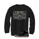 A Ma Maniere x Air Jordan 3 Black Black T-Shirt (Hawk Tuah)| illcurrency